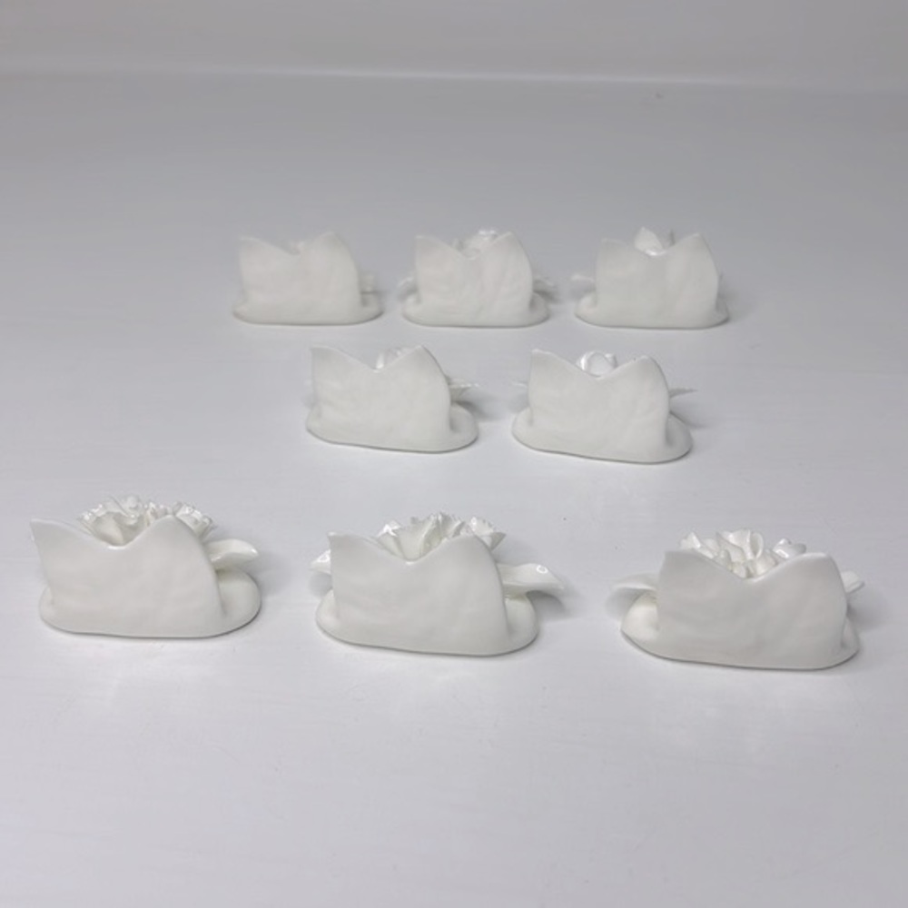 Vintage Coalport 💐 Bone China Floral Name Card Holders Mismatched Set of 8 - Picture 7 of 16